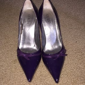 Guess purple heels.